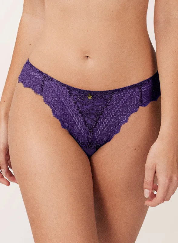 Cassiopee Dark Purple Thong