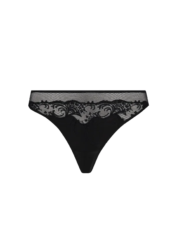 Splendeur Soie Black Thong