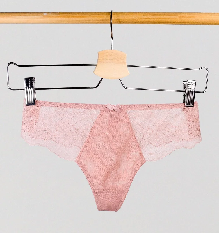 Lace seam-free thong [Vintage Rose]