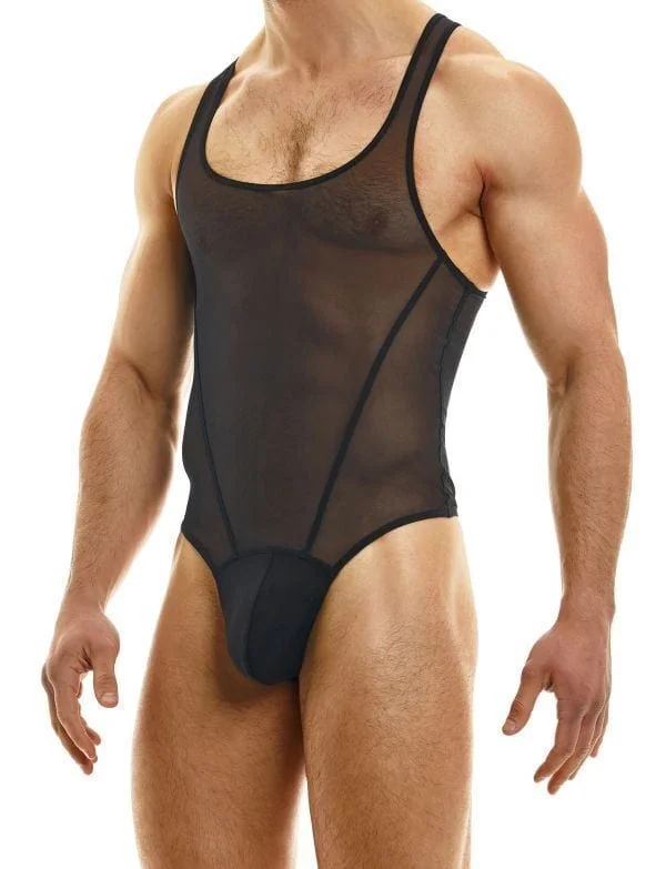 Modus Vivendi Thong Sheer Bodysuit Muslin Transparent One Piece Black 09381 36