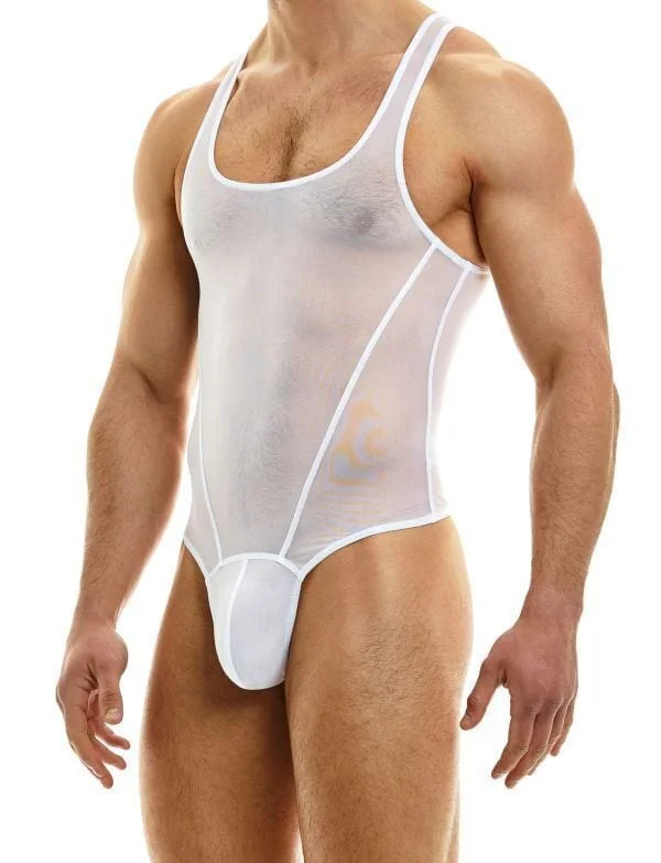 Modus Vivendi Thong Sheer Bodysuit Muslin Transparent One Piece White 09381 36