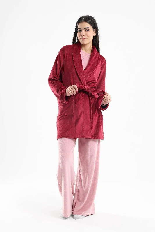 Velvet Long Sleeves Robe